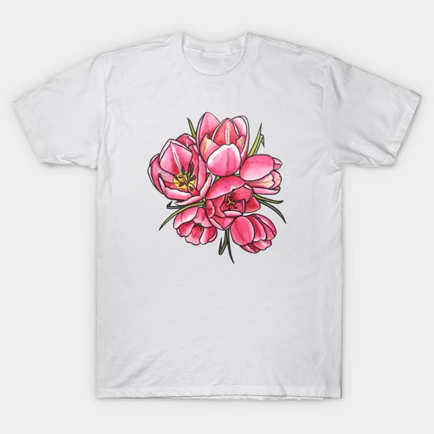 Springtime Florals T-Shirt by Kirsty Topps